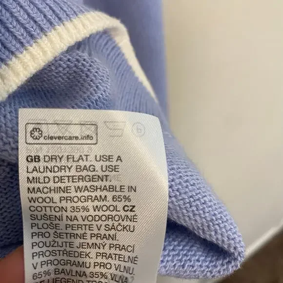 & Other Stories Cardigan Womens Size Large Bow Wool Blend Coquette Soft Girl - Picture 5 of 5